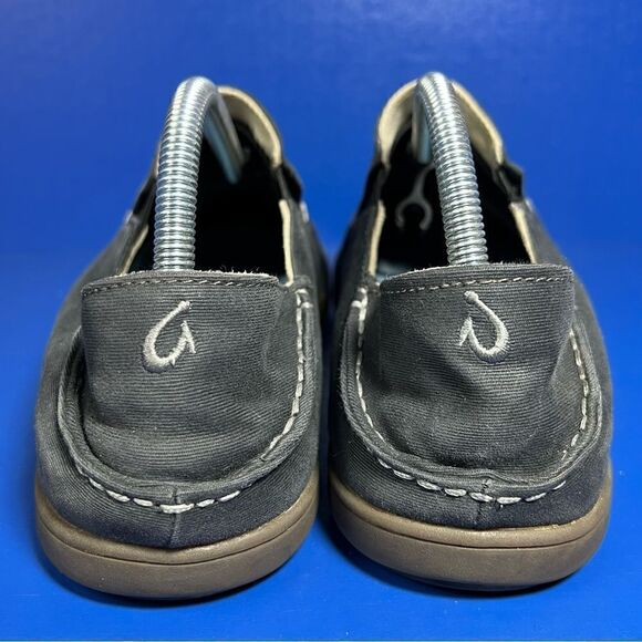 OluKai Mens Nohea Twill Slip On Shoes Black 9‎ 10178-4040